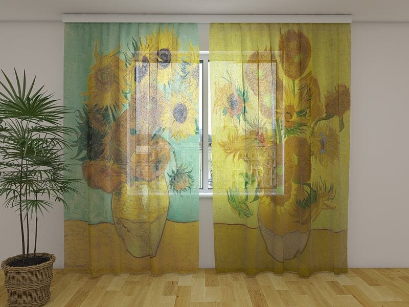 Curtains Sunflowers Vincent van Gogh