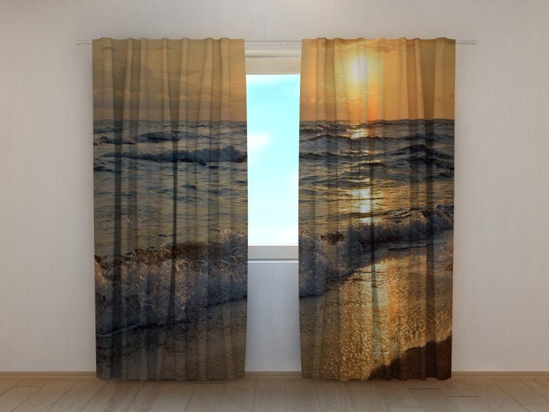 Curtains Sunset on the seashore Tapetenshop.lv