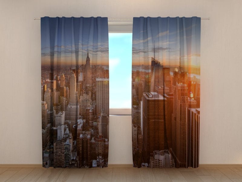 Curtains Sunset in the city Tapetenshop.lv