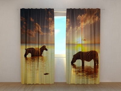 Curtains Savannah zebras