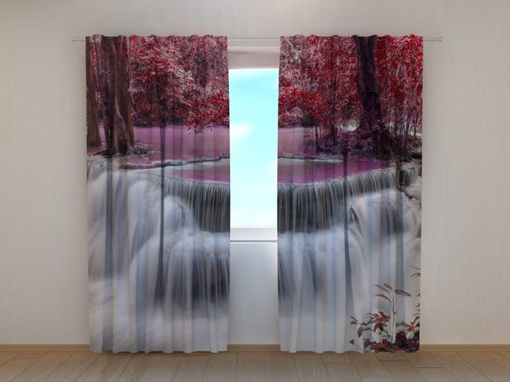 Dienas un nakts aizkari - Taizemes ūdenskritums 180 x 140 cm (2x  90x140 cm) / SCREEN Tapetenshop.lv