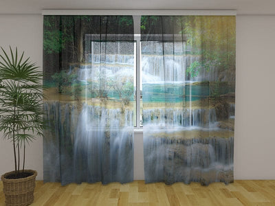 Užuolaidos Waterfall Kanchanaburi 2 180 x 140 cm (2x90x140 cm) / Šifonas