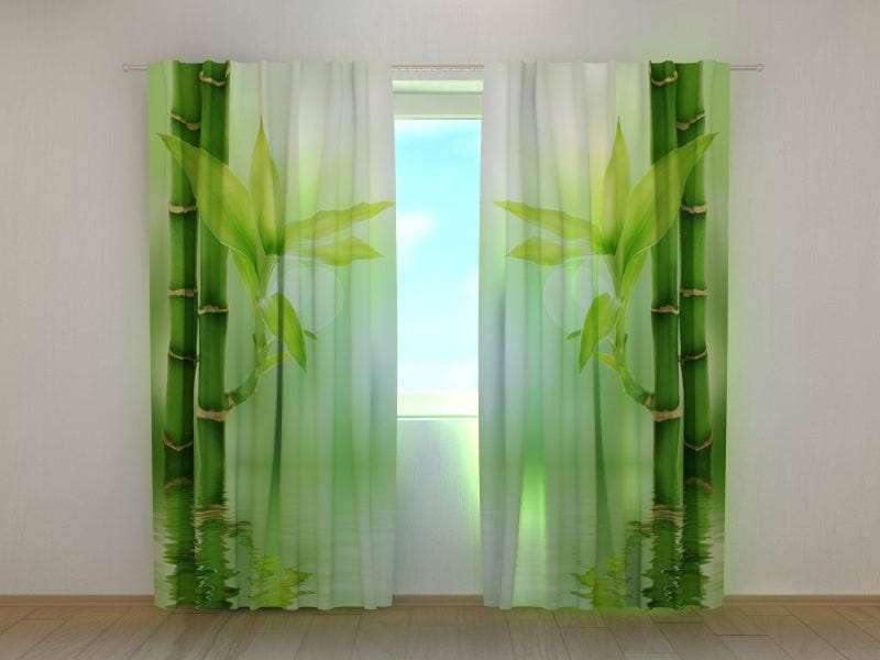 Curtains Green bamboo