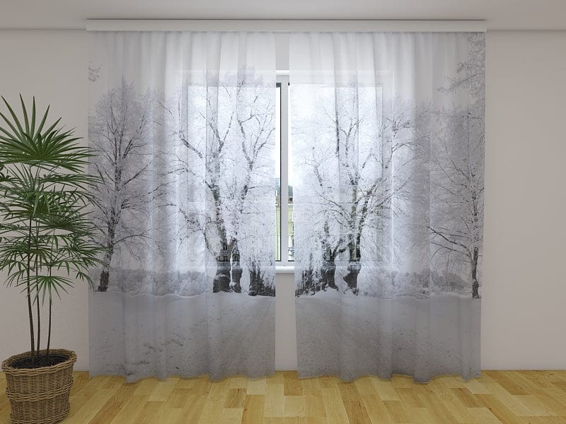 Aizkari ar ziemas ainavu - Ziemas ceļš Tapetenshop.lv