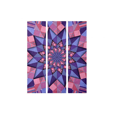 Aizslietnis ar austrumu ornamentu - Zvaigžņu mandala (rozā-violeta) 135x172 cm ART