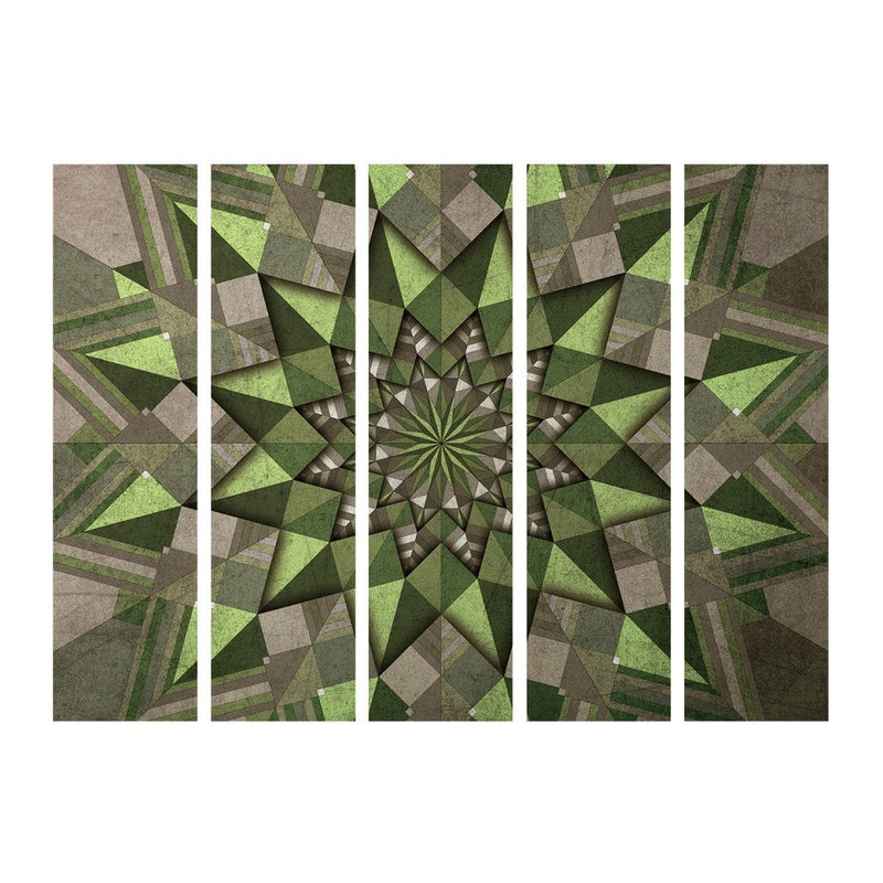 Aizslietnis ar austrumu ornamentu - Zvaigžņu mandala (zaļa) II 225x172 cm ART