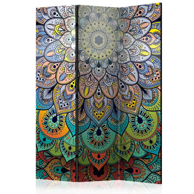 Aizslietnis ar mandalas rakstu - Krāsains vitrāžas stikls 135x172 cm ART