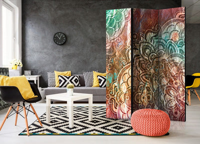 Aizslietnis ar mandalas rakstu - Mandala: Copper Garden 135x172 cm ART