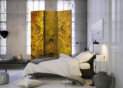 Aizslietnis ar mandalas rakstu - Mandala: Zelta spēks 135x172 cm ART
