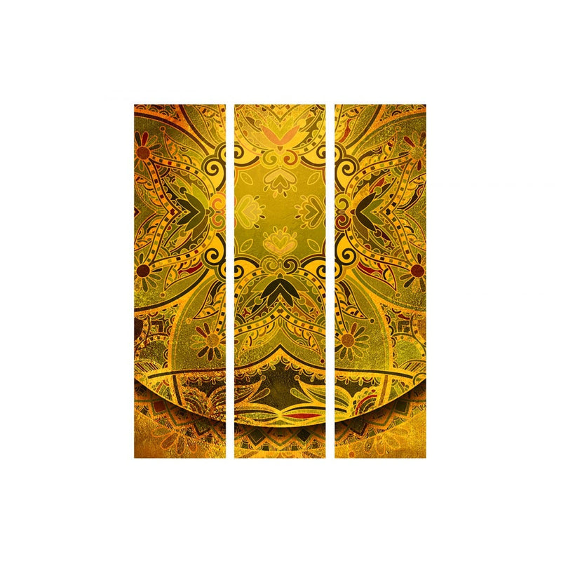 Aizslietnis ar mandalas rakstu - Mandala: Zelta spēks 135x172 cm ART