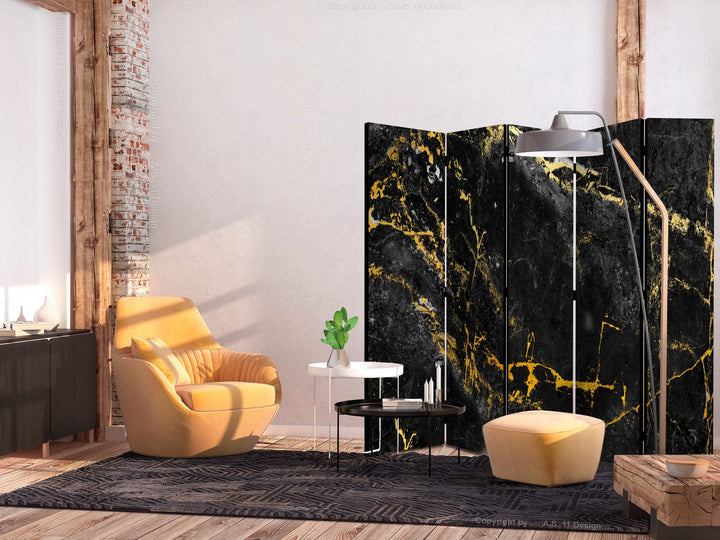 Aizslietnis ar melnu marmoru no 5 daļam, izmērs 225x172 cm ART