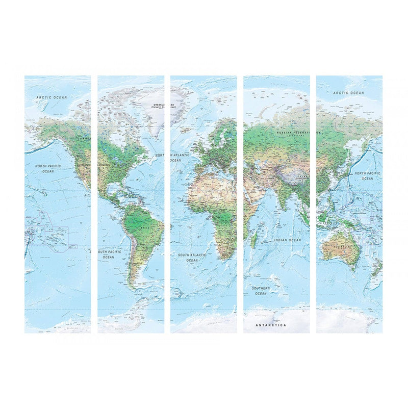 Aizslietnis Pasaules karte 225x172 cm ART