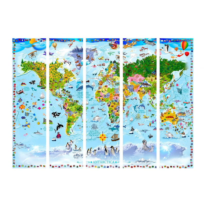 Aizslietnis Pasaules karte bērniem II 225x172 cm ART