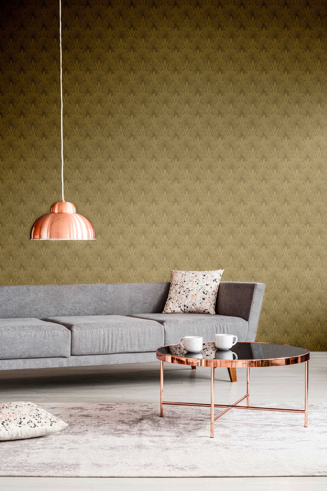 Art Deco tapetes glamūra stilā - zelt, bēša, brūna krāsa AS 374272 AS Creation