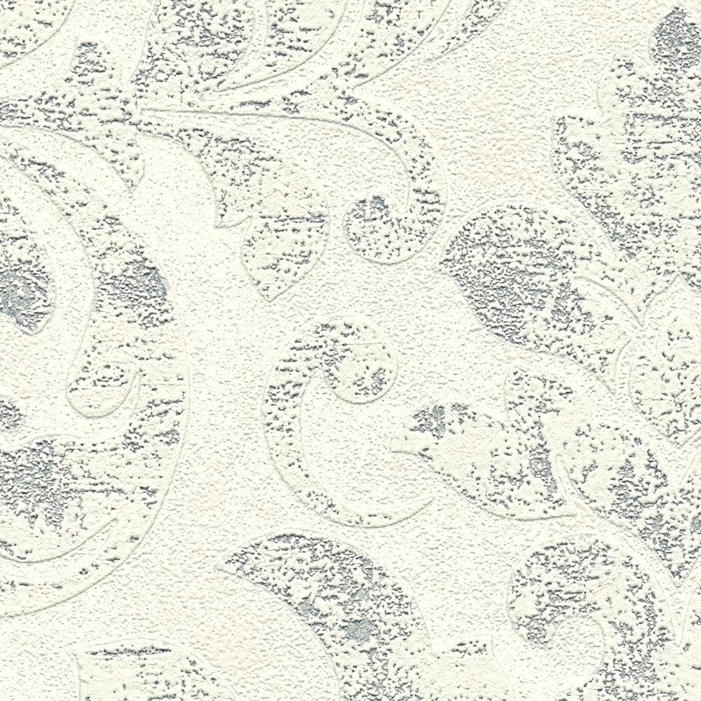 Tapetes guļamistabai - Baroka ar ornamentu vintage stilā - pelēka, sudraba, 374134 AS Creation