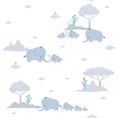 Children's room wallpaper with elephants 1350541 Without PVC AS Creation