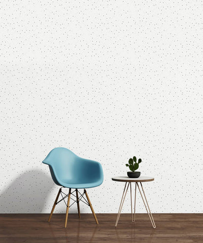 Children's room wallpaper with stars - blue, white, black 1350457 Without PVC AS Creation
