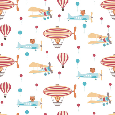 Children's room wallpaper airplanes and balloons, 1350515 Without PVC AS Creation