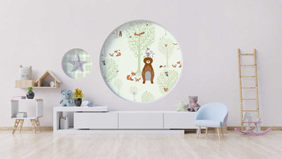 Bern wallpaper with forest animals in green AS Creation 1350636 Without PVC AS Creation