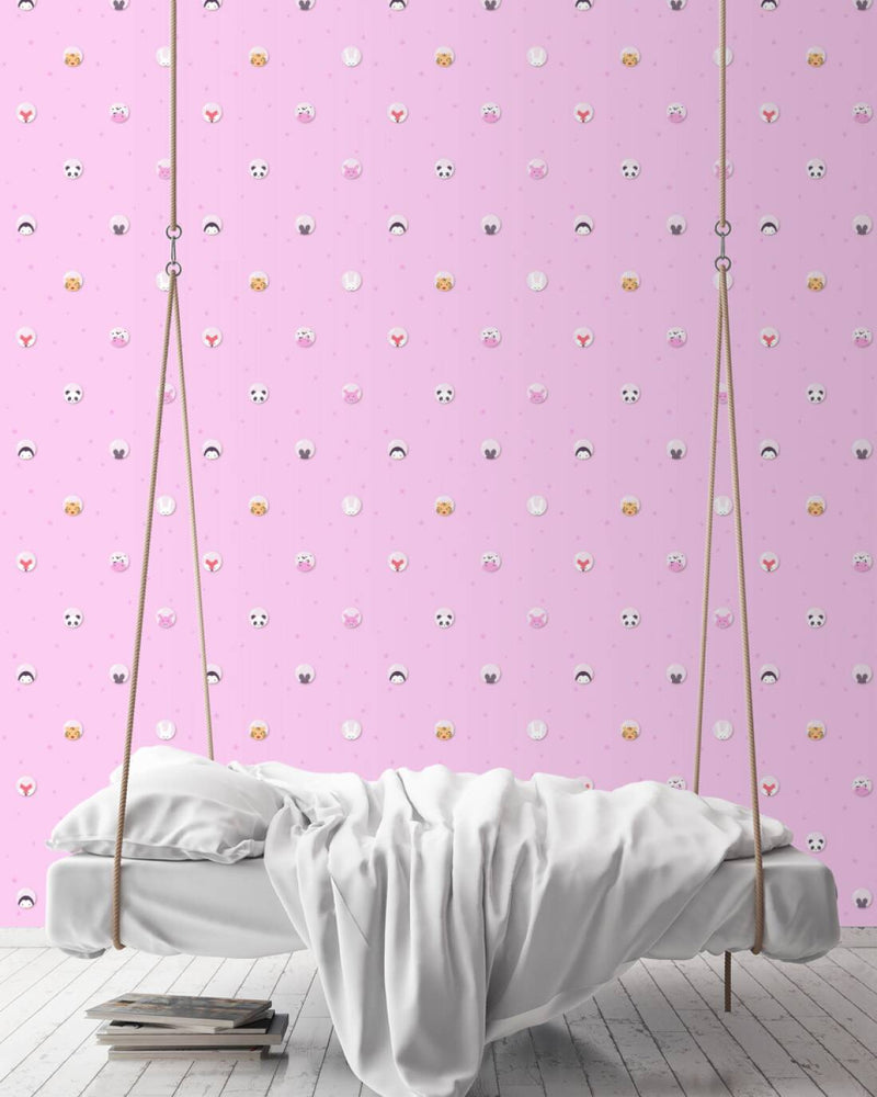 Vaikiški tapetai mergaičių kambariui, rožinės spalvos, 1350770 Be PVC AS Creation