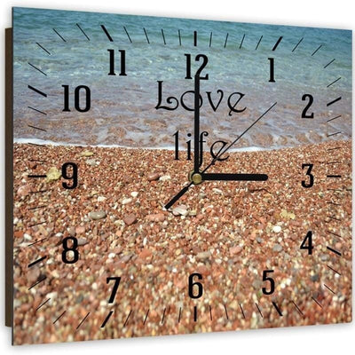 Dekoratīvais sienas pulkstenis ar jūru - Akmeņainā pludmale Home Trends
