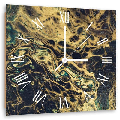 Dekoratīvais sienas pulkstenis Ar zeltā marmoru Home Trends
