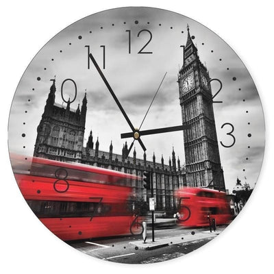 Dekoratīvais sienas pulkstenis Londonas simboli Home Trends