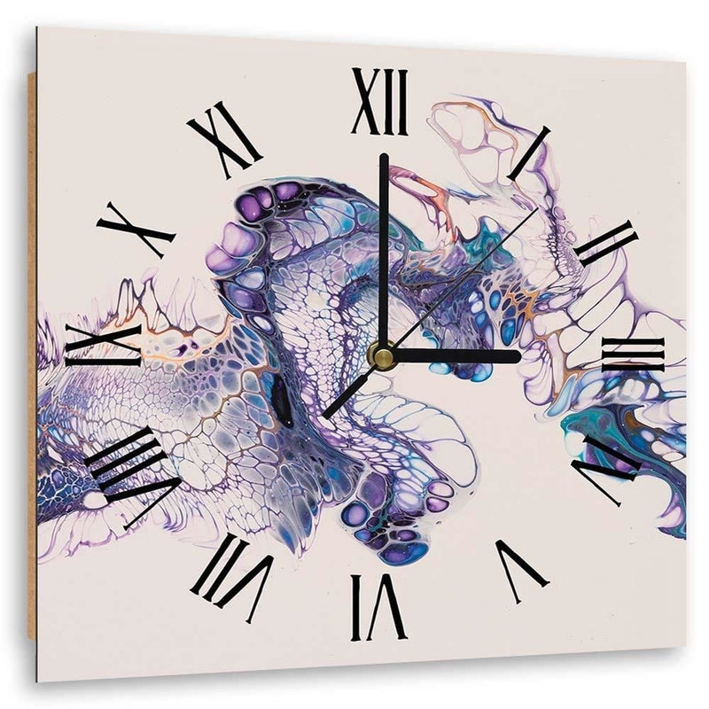 Dekoratīvais sienas pulkstenis Marmors (ar violetiem toņiem) Home Trends