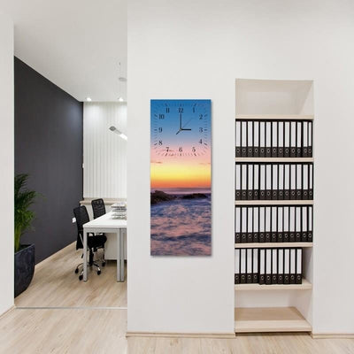Dekoratīvais sienas pulkstenis Saulriets Jūrā Home Trends