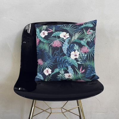 Dekoratīvas spilvendrānas - Omulīgi džungļi, botāniska kompozīcija ar tropu augiem, 146792 G-art