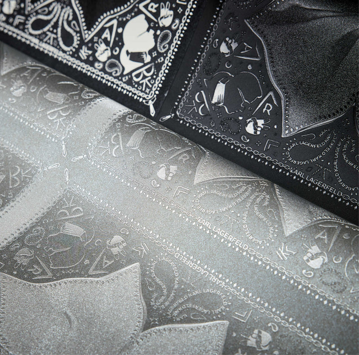 Dizaina tapetes Karl Lagerfeld ar rakstu, melnbaltas, 378452 AS Creation