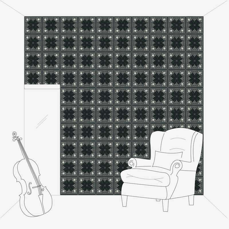 Dizaina tapetes Karl Lagerfeld ar rakstu, melnbaltas, 378452 AS Creation