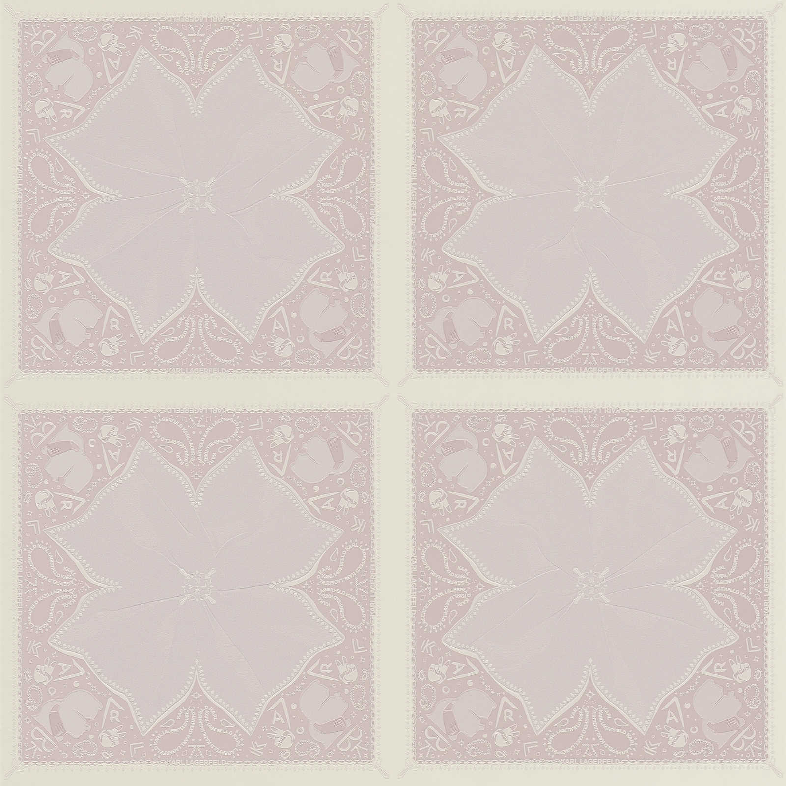 Dizaina tapetes Karl Lagerfeld rozā toņos - 1343126 AS Creation