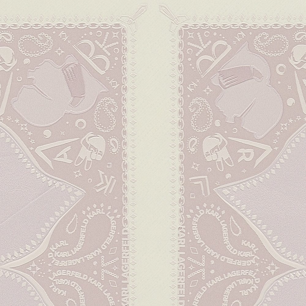 Dizaina tapetes Karl Lagerfeld rozā toņos - 1343126 AS Creation