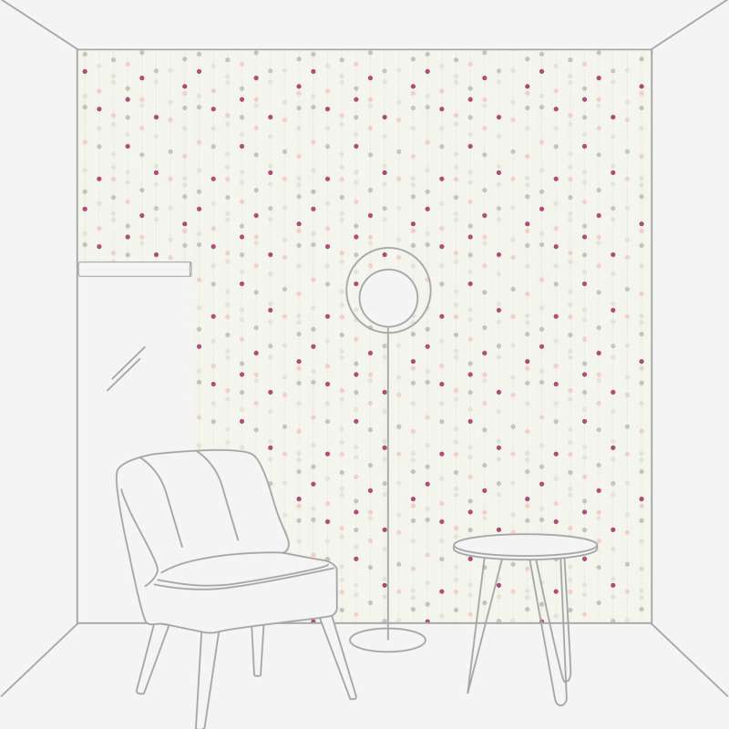 Non-Woven wallpapers with pink and beige dots AS Creation