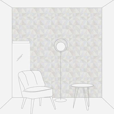 Flizelīna tapetes ar Skandināvu dizainu un ģeometrisko rakstu - pelēkas 1257105 AS Creation