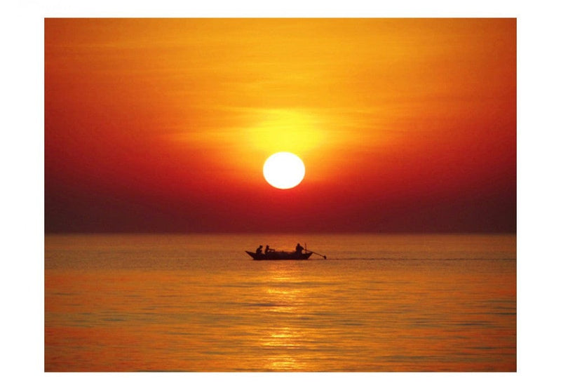 Valokuvatapetti 59924 Auringonlasku ja kalastusvene G-ART