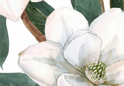 Fototapetes ar magnolijas ziediem dabiskas krāsās G-ART
