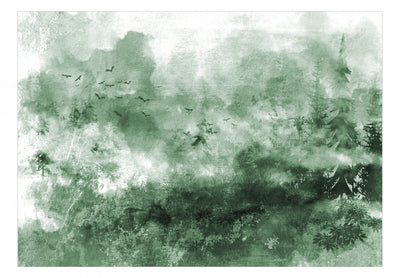 Fototapetes ar dabas motīvu - Ceļojums diviem, zaļā krāsā, 143771 G-ART