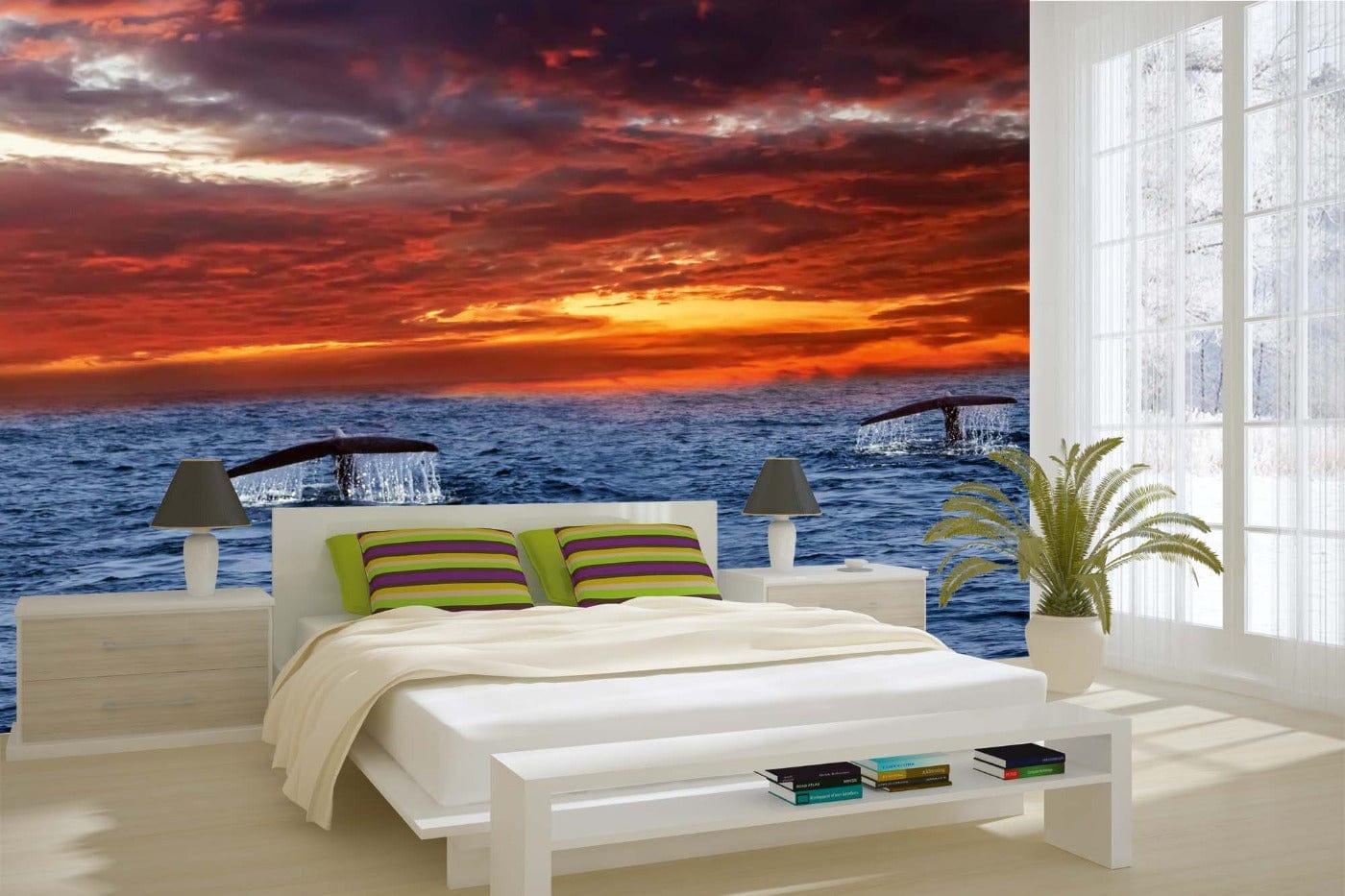 Fototapetes ar dzīvniekiem - Vaļu astes, 375x250 cm D-ART