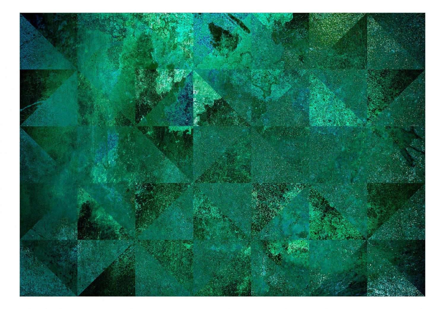 Fototapetes ar ģeometrisku rakstu - Smaragda kaleidoskops G-ART
