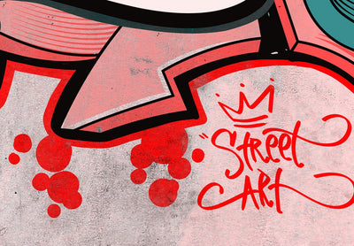 Fototapetes ar graffiti Street art (sarkanos toņos) G-ART