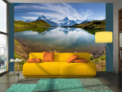 Fototapetes ar kalnu ezeru - Kalnu ezers, Šveice, 59972 G-ART