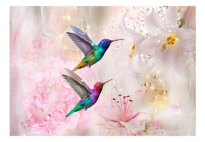 Fototapetes ar kolibri - Krāsaini kolibri (rozā krāsā), 107621 G-ART