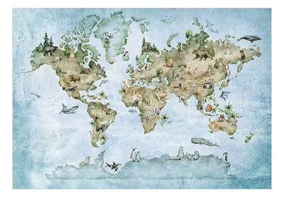 Fototapetes ar pasaules karti bērnu istabai, 142714 G-ART