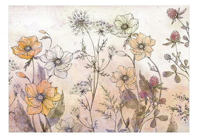 Fototapetes ar pļavas ziediem - Pļavas diena (pirmais variants) 143055 G-ART