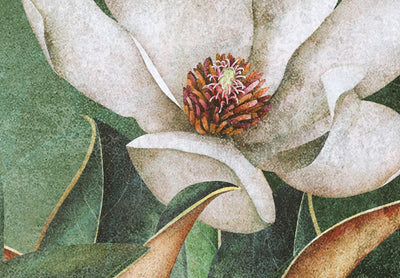 Fototapetes ar tropiskiem ziediem uz zaļa fona, otrā versija, 143726 G-ART