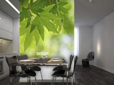 Wall Murals with green leaves- Leaves (small focus), 60208 G-ART