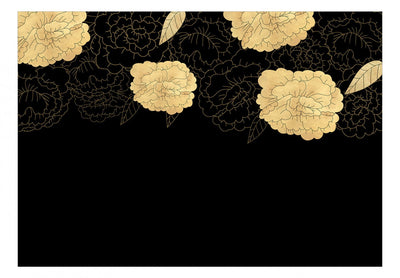 Fototapetes ar ziediem - Ziedošas peonijas (tumšos toņos), 143670 G-ART