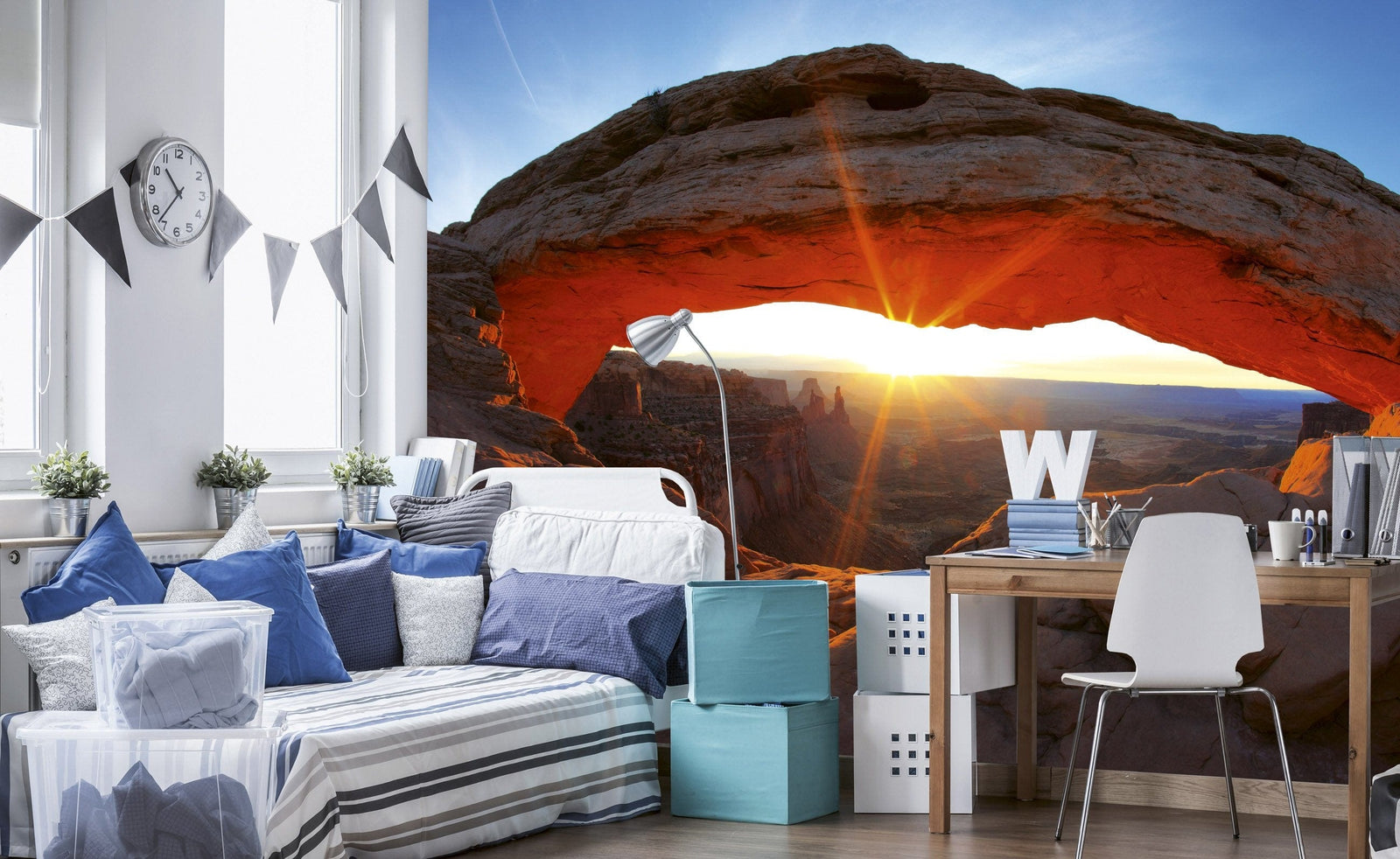 Fototapetes ar arku Mesa un saulrietu D-ART